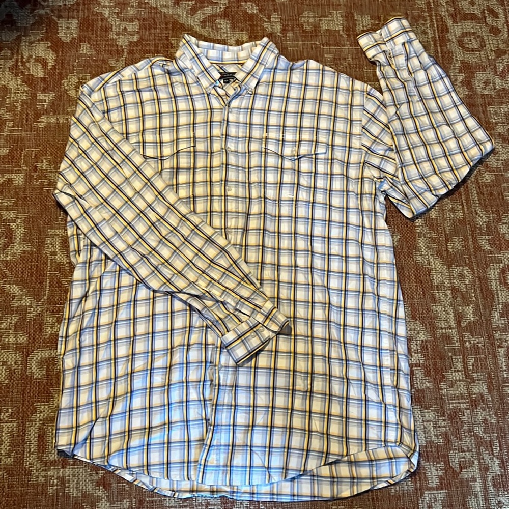Mens collared shirt. XLT extra large tall button up. 100% cotton